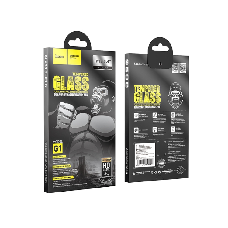 For iPhone 13 Pro Max HOCO G1 0.33MM 2.5D Flash Attach Full Screen Silk Screen HD Tempered Glass For iPhone 13 Pro Max HOCO G1 0.33MM 2.5D Flash Attach Full Screen Silk Screen HD Tempered Glass