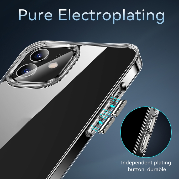 For iPhone 12 TPU + PC Transparent Shockproof Protective Case