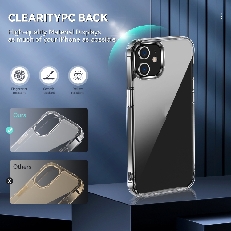 For iPhone 12 TPU + PC Transparent Shockproof Protective Case