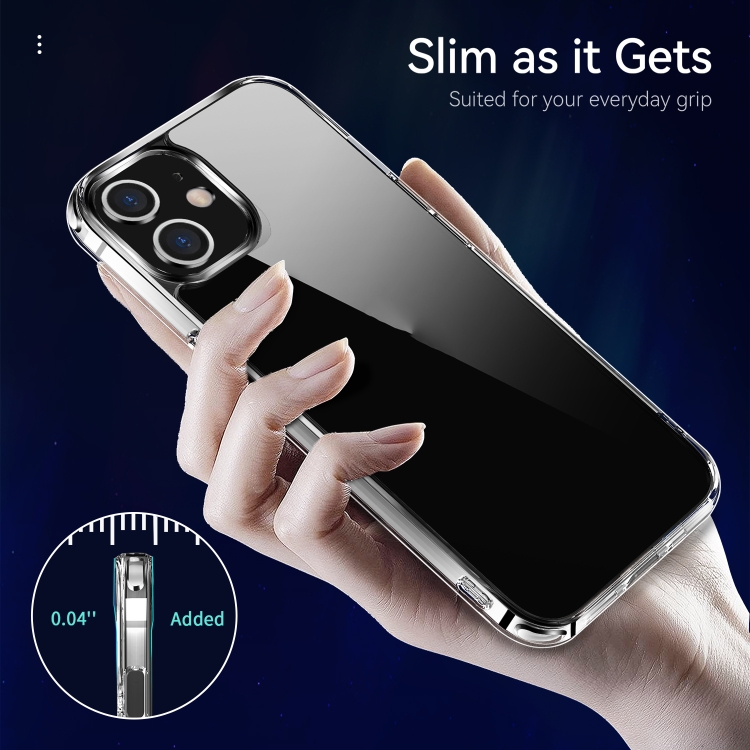 For iPhone 12 TPU + PC Transparent Shockproof Protective Case