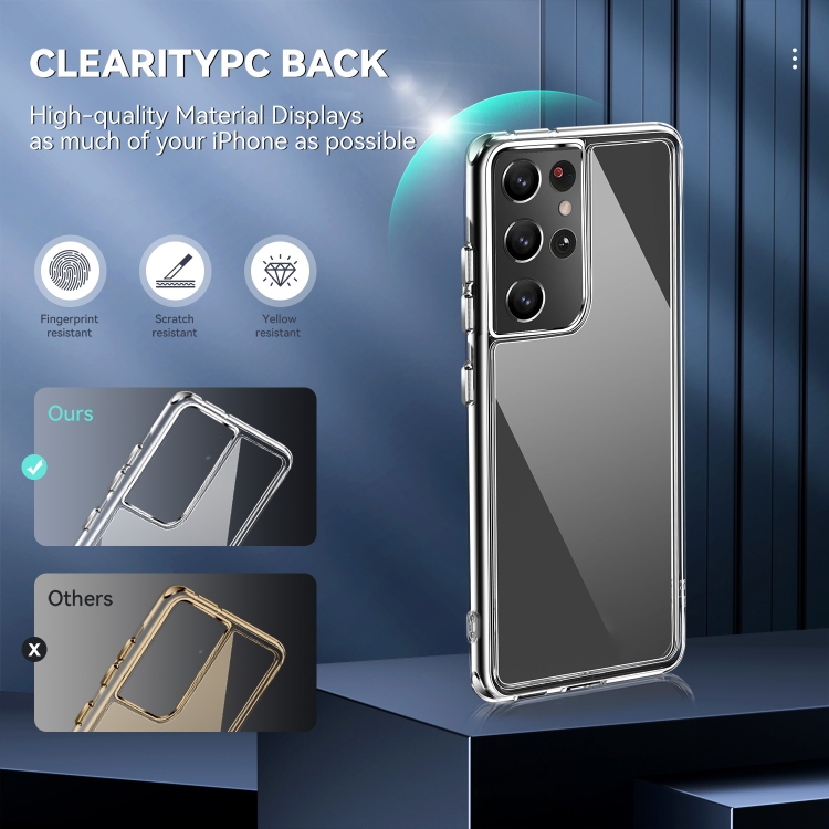 For Samsung Galaxy S21 Ultra 5G TPU + PC Transparent Shockproof Protective Case For Samsung Galaxy S21 Ultra 5G TPU + PC Transparent Shockproof Protective Case