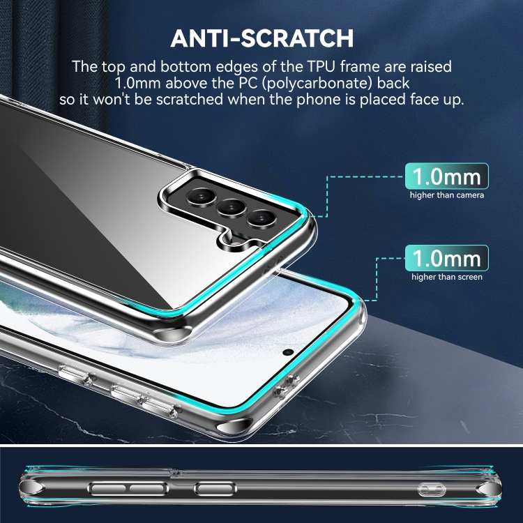 For Samsung Galaxy S21 5G TPU + PC Transparent Shockproof Protective Case For Samsung Galaxy S21 5G TPU + PC Transparent Shockproof Protective Case