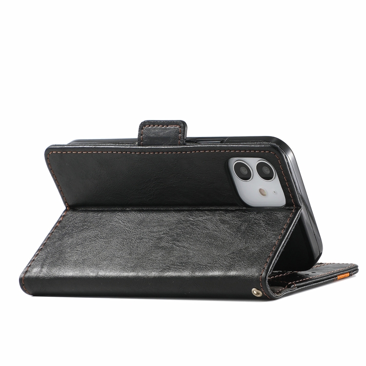 For iPhone 13 mini CaseNeo Business Splicing Dual Magnetic Buckle Horizontal Flip PU Leather Case with Holder & Card Slots & Wallet (Black) For iPhone 13 mini CaseNeo Business Splicing Dual Magnetic Buckle Horizontal Flip PU Leather Case with Holder & Card Slots & Wallet (Black)