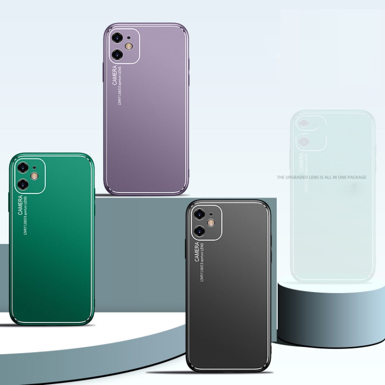 For iPhone SE 2022 / SE 2020 / 8 / 7 Cool Frosted Metal TPU Shockproof Case(Purple) For iPhone SE 2022 / SE 2020 / 8 / 7 Cool Frosted Metal TPU Shockproof Case(Purple)