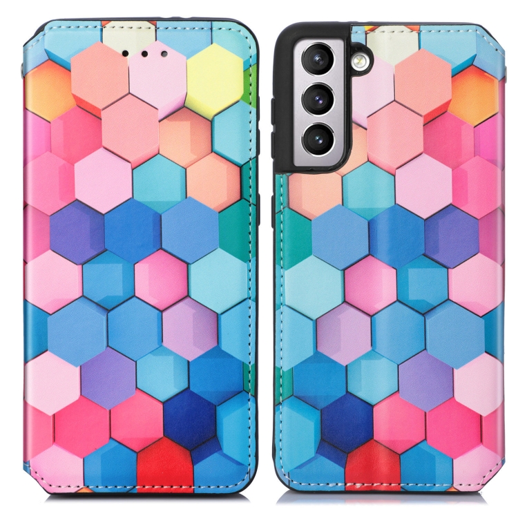 For Samsung Galaxy S21+ 5G Colorful Magnetic Horizontal Flip PU Leather Case with Holder & Card Slot & Wallet(Colorful Cube) For Samsung Galaxy S21+ 5G Colorful Magnetic Horizontal Flip PU Leather Case with Holder & Card Slot & Wallet(Colorful Cube)