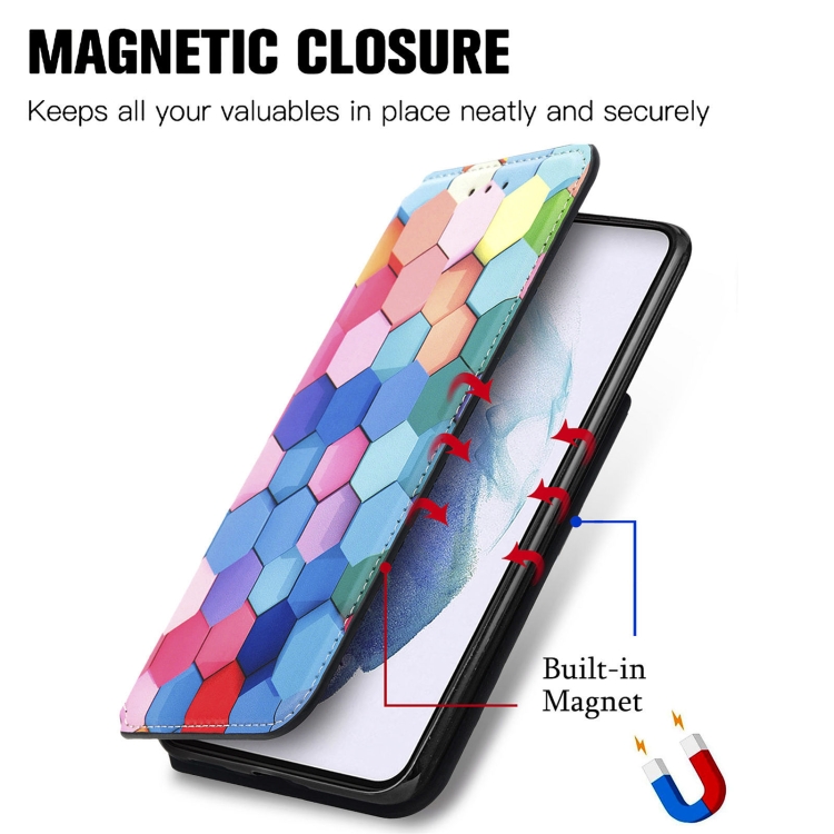 For Samsung Galaxy S21+ 5G Colorful Magnetic Horizontal Flip PU Leather Case with Holder & Card Slot & Wallet(Colorful Cube) For Samsung Galaxy S21+ 5G Colorful Magnetic Horizontal Flip PU Leather Case with Holder & Card Slot & Wallet(Colorful Cube)