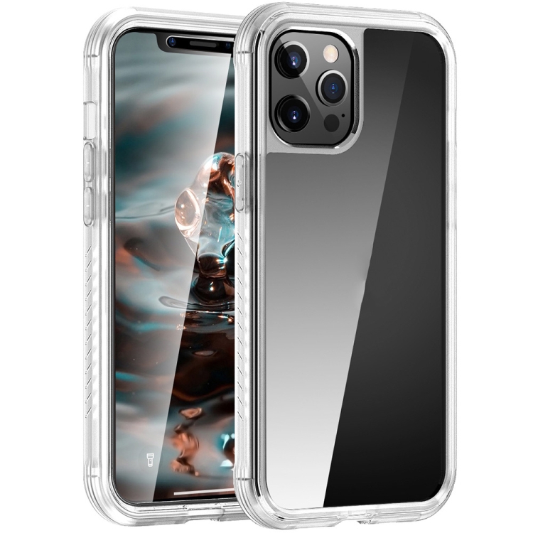 For iPhone 12 / 12 Pro C1 2 in 1 Shockproof TPU + PC Protective Case with PET Screen Protector(Transparent Matte) For iPhone 12 / 12 Pro C1 2 in 1 Shockproof TPU + PC Protective Case with PET Screen Protector(Transparent Matte)