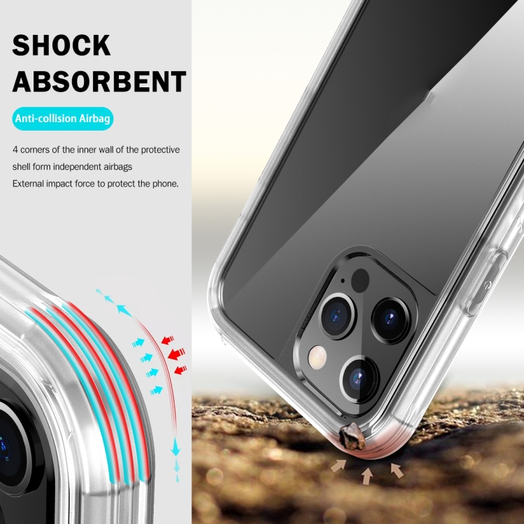 For iPhone 12 / 12 Pro C1 2 in 1 Shockproof TPU + PC Protective Case with PET Screen Protector(Transparent Matte) For iPhone 12 / 12 Pro C1 2 in 1 Shockproof TPU + PC Protective Case with PET Screen Protector(Transparent Matte)