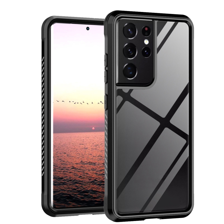 For Samsung Galaxy S21 Ultra 5G C1 2 in 1 Shockproof TPU + PC Protective Case with PET Screen Protector(Black) For Samsung Galaxy S21 Ultra 5G C1 2 in 1 Shockproof TPU + PC Protective Case with PET Screen Protector(Black)