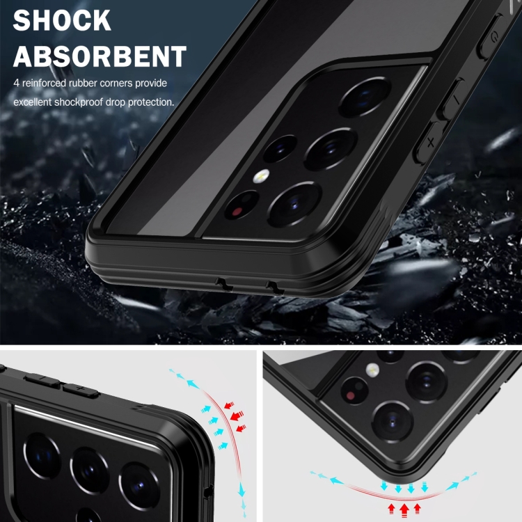 For Samsung Galaxy S21 Ultra 5G C1 2 in 1 Shockproof TPU + PC Protective Case with PET Screen Protector(Black) For Samsung Galaxy S21 Ultra 5G C1 2 in 1 Shockproof TPU + PC Protective Case with PET Screen Protector(Black)