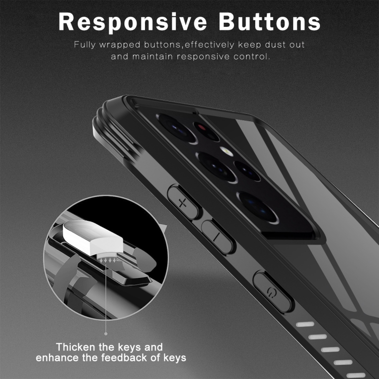 For Samsung Galaxy S21 Ultra 5G C1 2 in 1 Shockproof TPU + PC Protective Case with PET Screen Protector(Black) For Samsung Galaxy S21 Ultra 5G C1 2 in 1 Shockproof TPU + PC Protective Case with PET Screen Protector(Black)