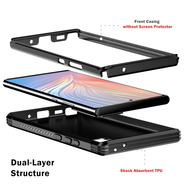 For Samsung Galaxy Note20 C2 2 in 1 Shockproof TPU + PC Protective Case with PET Screen Protector(Black) For Samsung Galaxy Note20 C2 2 in 1 Shockproof TPU + PC Protective Case with PET Screen Protector(Black)