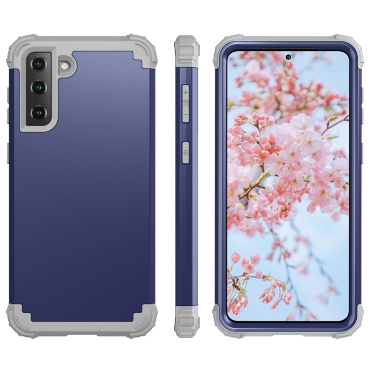 For Samsung Galaxy S21 Ultra 5G 3 in 1 Shockproof PC + Silicone Protective Case(Navy Blue + Grey) For Samsung Galaxy S21 Ultra 5G 3 in 1 Shockproof PC + Silicone Protective Case(Navy Blue + Grey)