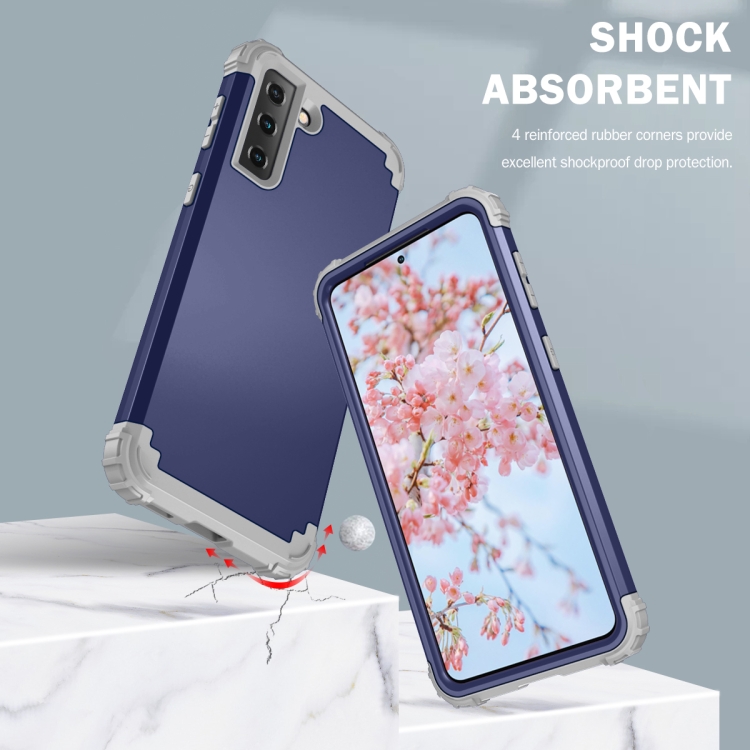 For Samsung Galaxy S21 Ultra 5G 3 in 1 Shockproof PC + Silicone Protective Case(Navy Blue + Grey) For Samsung Galaxy S21 Ultra 5G 3 in 1 Shockproof PC + Silicone Protective Case(Navy Blue + Grey)