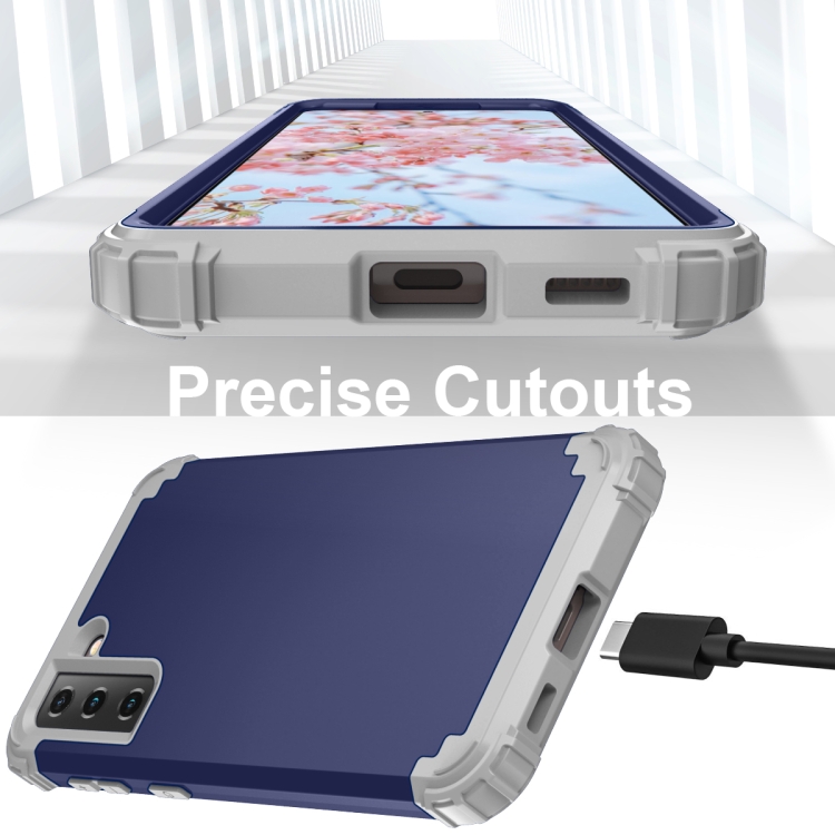 For Samsung Galaxy S21 Ultra 5G 3 in 1 Shockproof PC + Silicone Protective Case(Navy Blue + Grey) For Samsung Galaxy S21 Ultra 5G 3 in 1 Shockproof PC + Silicone Protective Case(Navy Blue + Grey)