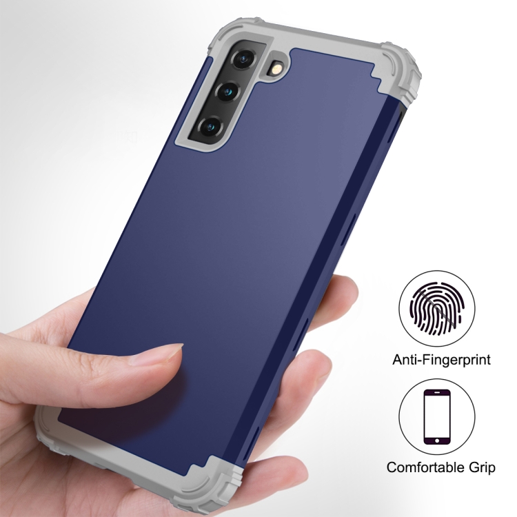 For Samsung Galaxy S21 Ultra 5G 3 in 1 Shockproof PC + Silicone Protective Case(Navy Blue + Grey) For Samsung Galaxy S21 Ultra 5G 3 in 1 Shockproof PC + Silicone Protective Case(Navy Blue + Grey)