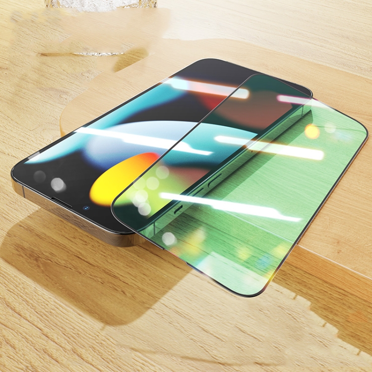 For iPhone 13 Pro Max ROCK SPACE 0.33mm Green Light Eye Protection Anti-blue Light Full Screen Tempered Glass Film For iPhone 13 Pro Max ROCK SPACE 0.33mm Green Light Eye Protection Anti-blue Light Full Screen Tempered Glass Film