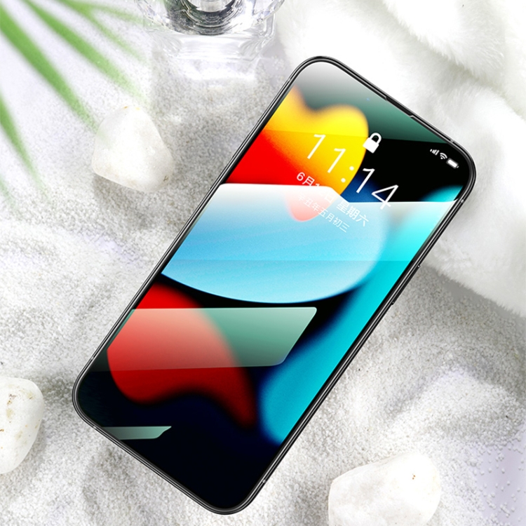 For iPhone 13 Pro Max ROCK SPACE 0.33mm Green Light Eye Protection Anti-blue Light Full Screen Tempered Glass Film For iPhone 13 Pro Max ROCK SPACE 0.33mm Green Light Eye Protection Anti-blue Light Full Screen Tempered Glass Film
