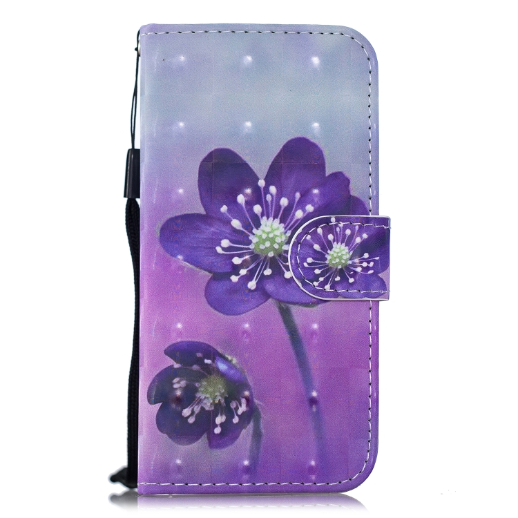 For iPhone 13 mini 3D Painting Pattern Coloured Drawing Horizontal Flip PU Leather Case with Holder & Card Slots & Wallet (Purple Flower) For iPhone 13 mini 3D Painting Pattern Coloured Drawing Horizontal Flip PU Leather Case with Holder & Card Slots & Wallet (Purple Flower)