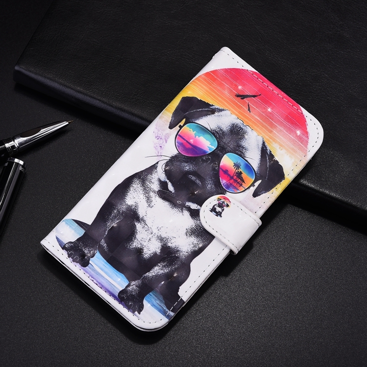 For iPhone 13 mini 3D Painted Pattern Horizontal Flip Leather Case with Holder & Wallet & Card slot & Lanyard (Glasses Dog) For iPhone 13 mini 3D Painted Pattern Horizontal Flip Leather Case with Holder & Wallet & Card slot & Lanyard (Glasses Dog)