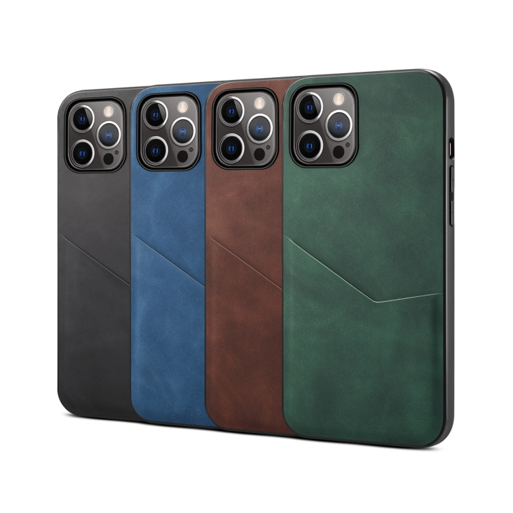 For iPhone 12 Pro Max Skin Feel PU + TPU Protective Case with Card Slot(Green) For iPhone 12 Pro Max Skin Feel PU + TPU Protective Case with Card Slot(Green)