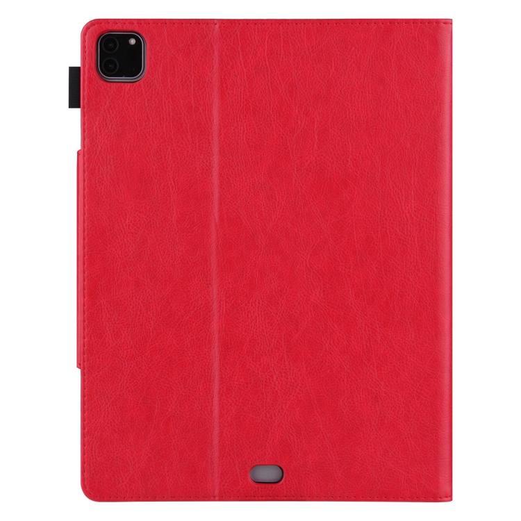 For iPad Pro 12.9 2022 / 2021 / 2020 / 2018 Solid Color Horizontal Flip Leather Tablet Case with Holder & Card Slot & Photo Frame & Wallet(Red) For iPad Pro 12.9 2022 / 2021 / 2020 / 2018 Solid Color Horizontal Flip Leather Tablet Case with Holder & Card Slot & Photo Frame & Wallet(Red)