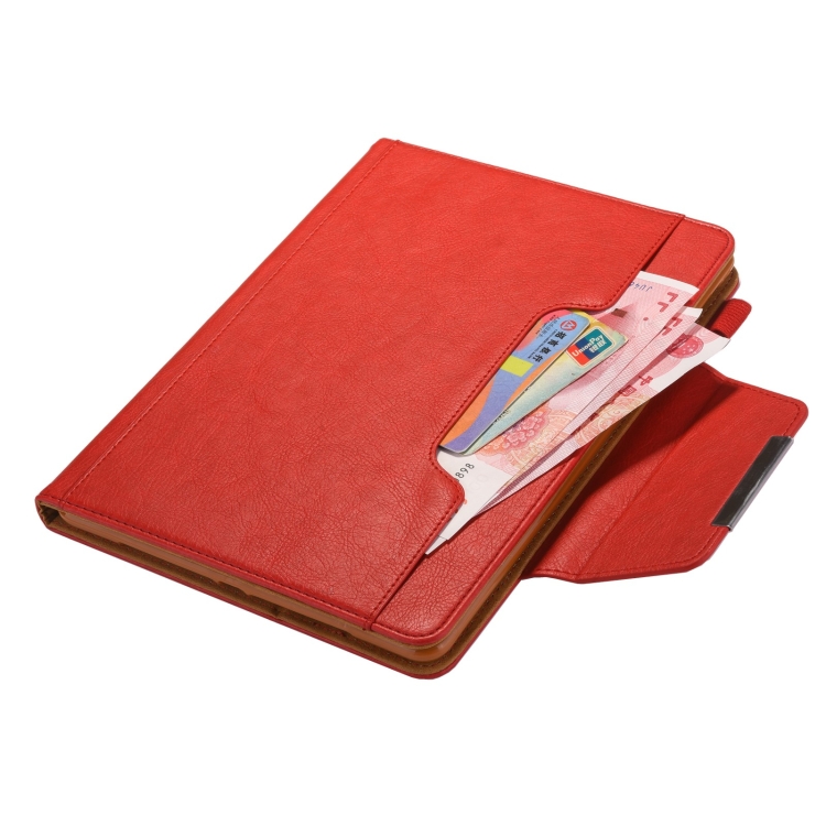For iPad Pro 12.9 2022 / 2021 / 2020 / 2018 Solid Color Horizontal Flip Leather Tablet Case with Holder & Card Slot & Photo Frame & Wallet(Red) For iPad Pro 12.9 2022 / 2021 / 2020 / 2018 Solid Color Horizontal Flip Leather Tablet Case with Holder & Card Slot & Photo Frame & Wallet(Red)