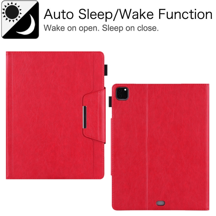 For iPad Pro 12.9 2022 / 2021 / 2020 / 2018 Solid Color Horizontal Flip Leather Tablet Case with Holder & Card Slot & Photo Frame & Wallet(Red) For iPad Pro 12.9 2022 / 2021 / 2020 / 2018 Solid Color Horizontal Flip Leather Tablet Case with Holder & Card Slot & Photo Frame & Wallet(Red)