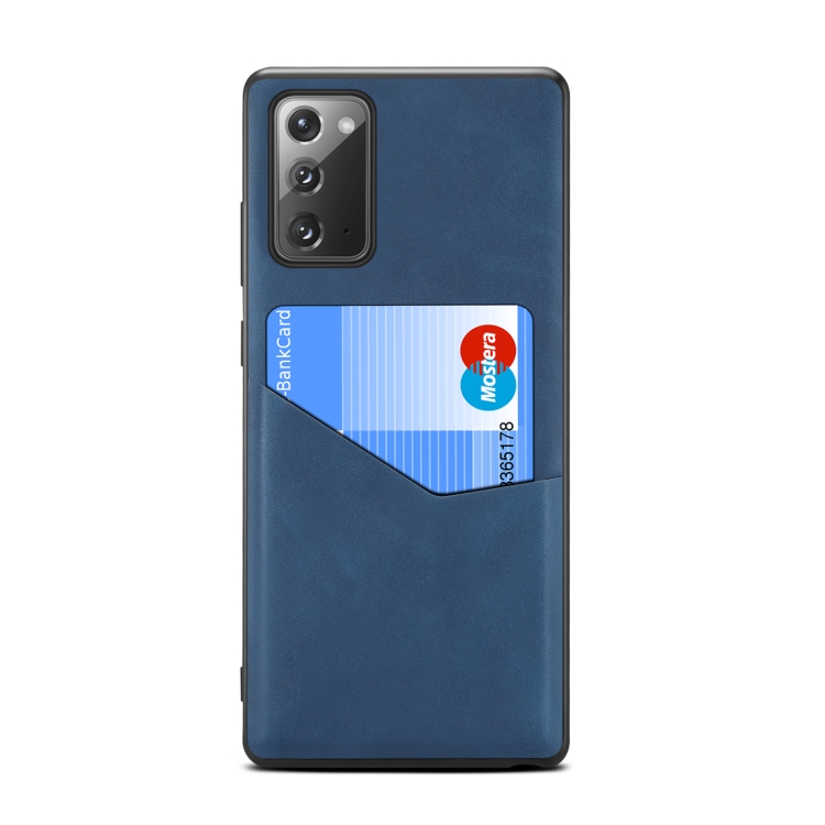 For Samsung Galaxy Note20 5G Skin Feel PU + TPU Protective Case with Card Slot(Blue) For Samsung Galaxy Note20 5G Skin Feel PU + TPU Protective Case with Card Slot(Blue)