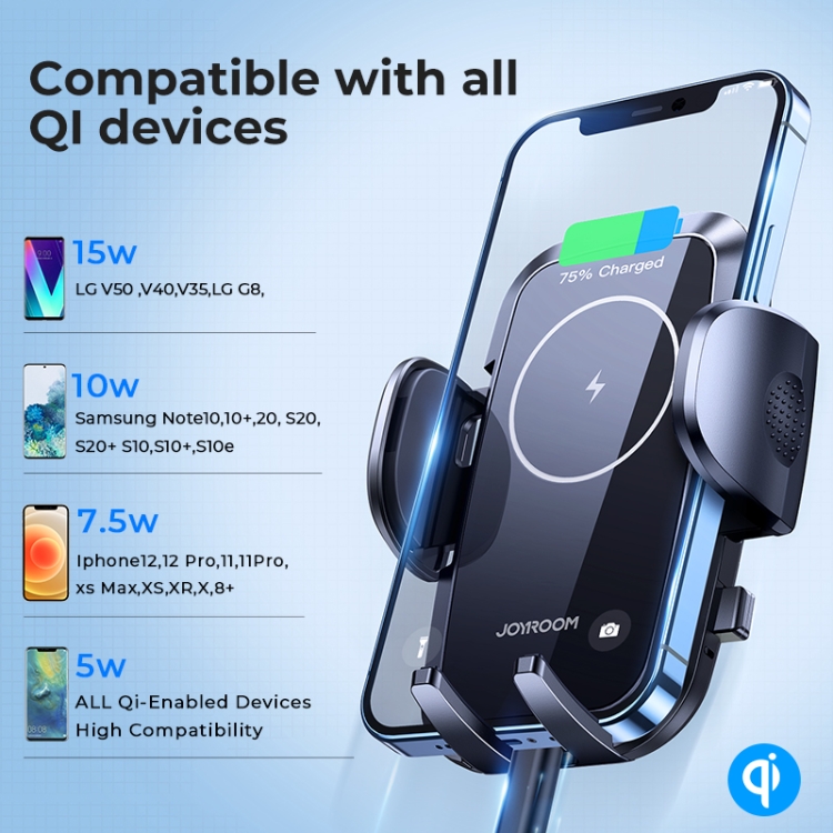 JOYROOM JR-ZS241 15W QI Mechanical Car Wireless Charger Phone Holder Air Outlet Version(Black) JOYROOM JR-ZS241 15W QI Mechanical Car Wireless Charger Phone Holder Air Outlet Version(Black)