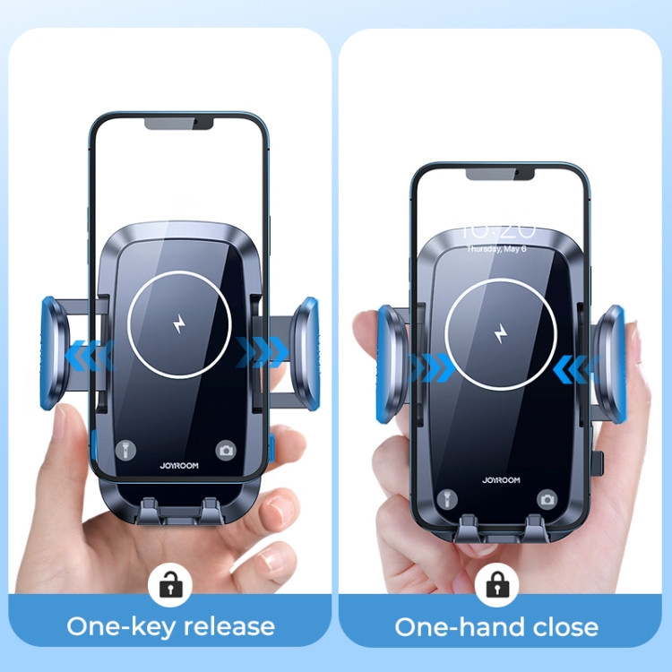 JOYROOM JR-ZS241 15W QI Mechanical Car Wireless Charger Phone Holder Air Outlet Version(Black) JOYROOM JR-ZS241 15W QI Mechanical Car Wireless Charger Phone Holder Air Outlet Version(Black)