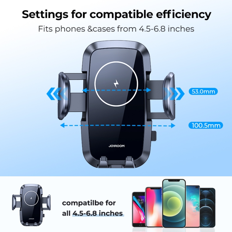 JOYROOM JR-ZS241 15W QI Mechanical Car Wireless Charger Phone Holder Dashboard Version(Black) JOYROOM JR-ZS241 15W QI Mechanical Car Wireless Charger Phone Holder Dashboard Version(Black)