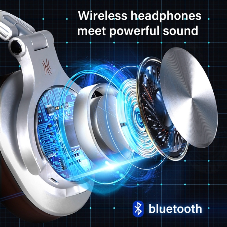 Auriculares estéreo inalámbrico Bluetooth inalámbrico de la cabeza roja de Oneodio A70 - B4
