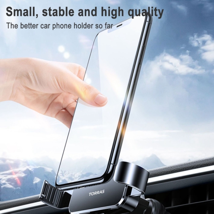 TORRAS W63 Alloy Gravity Car Air Outlet Holder(Shiny Black) TORRAS W63 Alloy Gravity Car Air Outlet Holder(Shiny Black)