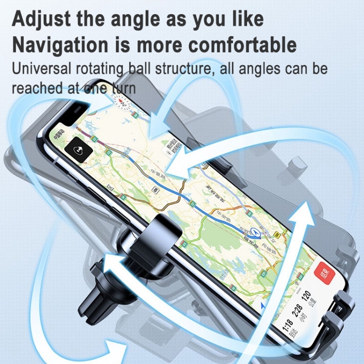 TORRAS W63 Alloy Gravity Car Air Outlet Holder(Shiny Black) TORRAS W63 Alloy Gravity Car Air Outlet Holder(Shiny Black)