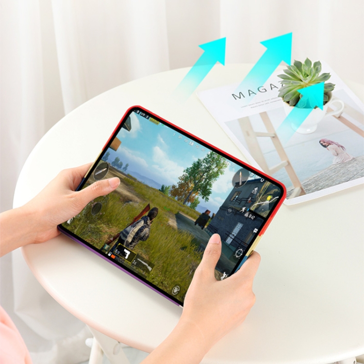 For iPad Pro 12.9 inch 2020 Rainbow Liquid Silicone + PC Shockproof Protective Tablet Case For iPad Pro 12.9 inch 2020 Rainbow Liquid Silicone + PC Shockproof Protective Tablet Case