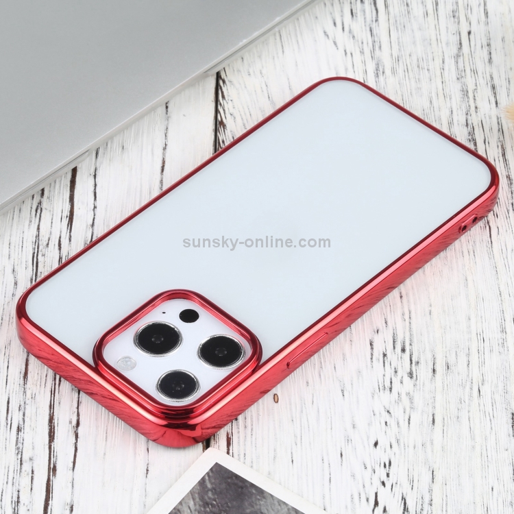 For iPhone 13 Pro Max Ultra-thin Electroplating TPU Protective Case (Red) For iPhone 13 Pro Max Ultra-thin Electroplating TPU Protective Case (Red)