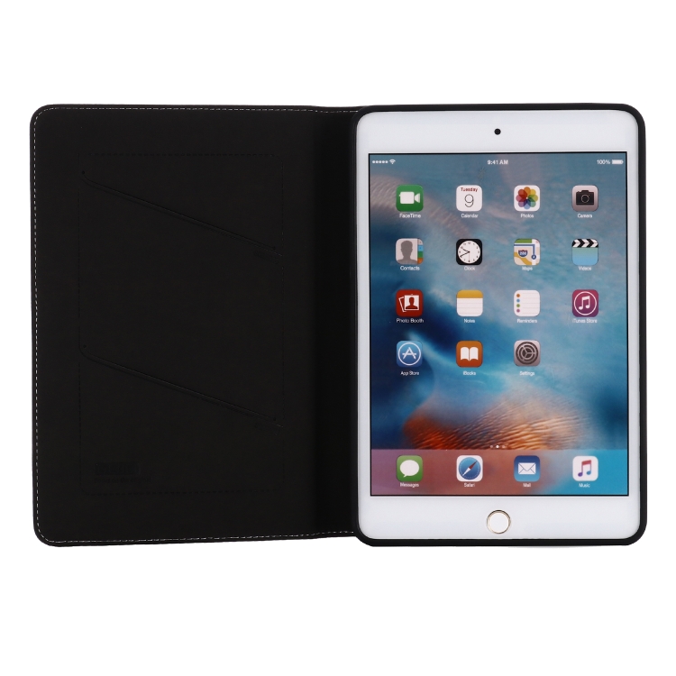 For iPad Mini 2019 & 4 & 3 & 2 & 1 GEBEI PU+TPU Horizontal Flip Protective Case with Holder & Card Slots(Black) For iPad Mini 2019 & 4 & 3 & 2 & 1 GEBEI PU+TPU Horizontal Flip Protective Case with Holder & Card Slots(Black)