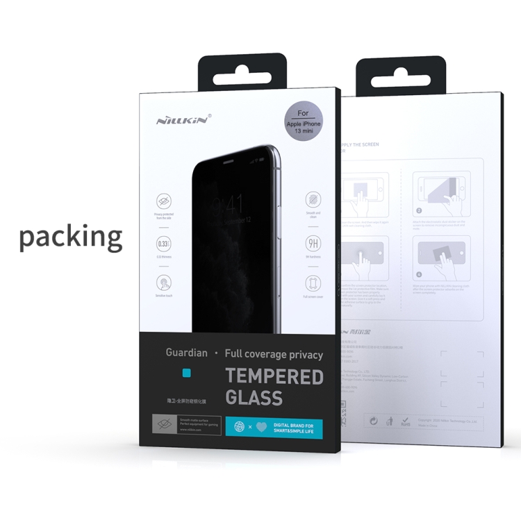 For iPhone 13 Pro Max NILLKIN Guardian Full Coverage Privacy-proof Tempered Glass Film For iPhone 13 Pro Max NILLKIN Guardian Full Coverage Privacy-proof Tempered Glass Film