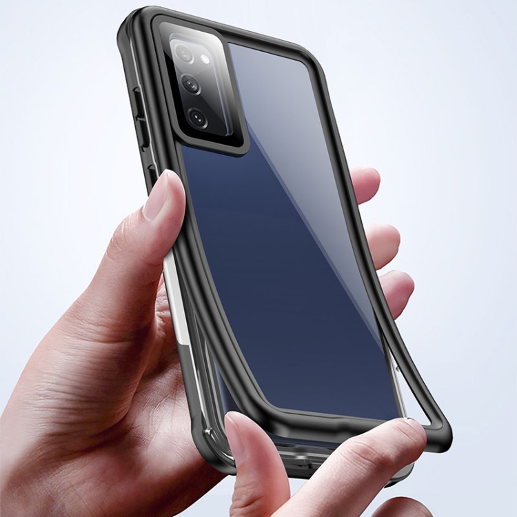 For Samsung Galaxy S20 FE Waterproof Dustproof Shockproof Transparent Acrylic Protective Case(Black) For Samsung Galaxy S20 FE Waterproof Dustproof Shockproof Transparent Acrylic Protective Case(Black)