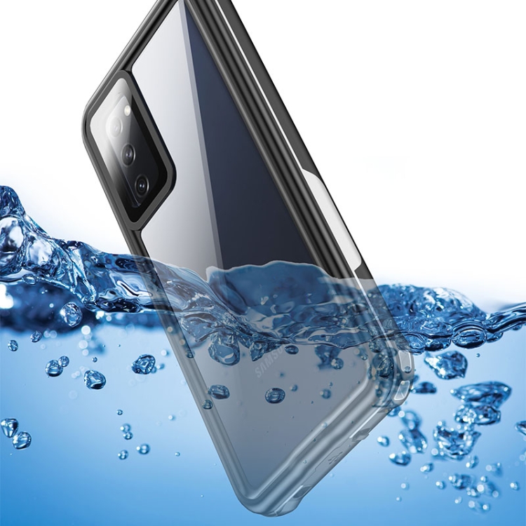 For Samsung Galaxy S20 FE Waterproof Dustproof Shockproof Transparent Acrylic Protective Case(Black) For Samsung Galaxy S20 FE Waterproof Dustproof Shockproof Transparent Acrylic Protective Case(Black)