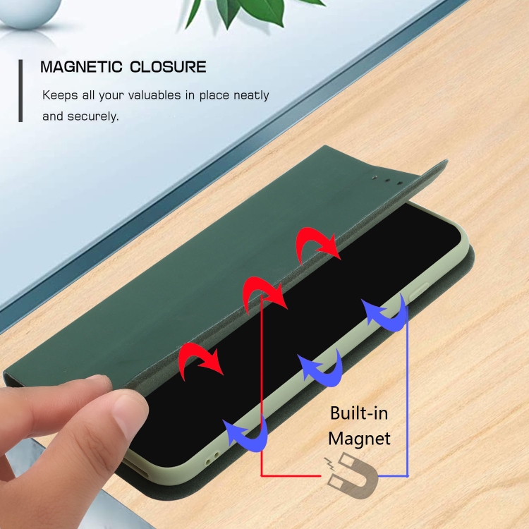 For iPhone 13 mini 3-Folding Ultrathin Skin Feel Magnetic Solid Color Horizontal Flip Leather Case with Holder (Deep Green) For iPhone 13 mini 3-Folding Ultrathin Skin Feel Magnetic Solid Color Horizontal Flip Leather Case with Holder (Deep Green)