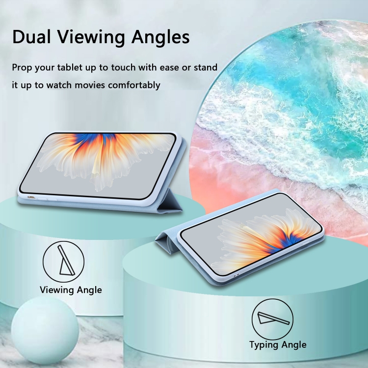 For iPhone 12 / 12 Pro 3-Folding Ultrathin Skin Feel Magnetic Solid Color Horizontal Flip Leather Case with Holder(Sky Blue) For iPhone 12 / 12 Pro 3-Folding Ultrathin Skin Feel Magnetic Solid Color Horizontal Flip Leather Case with Holder(Sky Blue)
