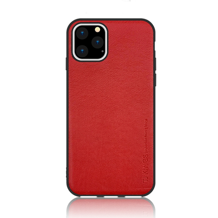 For iPhone 11 Pro Max TJ KINGS Elegant Series Shockproof PC + TPU + Lambskin Case(Red)