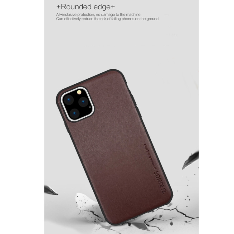 For iPhone 11 Pro Max TJ KINGS Elegant Series Shockproof PC + TPU + Lambskin Case(Red)