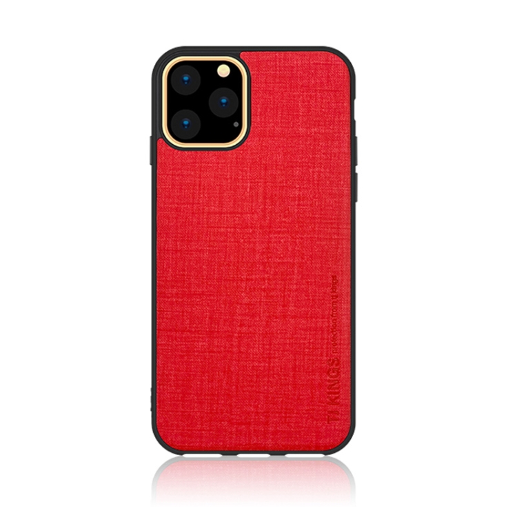 For iPhone 11 Pro Max TJ KINGS Fanshi Series Shockproof TPU + Canvas Pattern Case(Red) For iPhone 11 Pro Max TJ KINGS Fanshi Series Shockproof TPU + Canvas Pattern Case(Red)