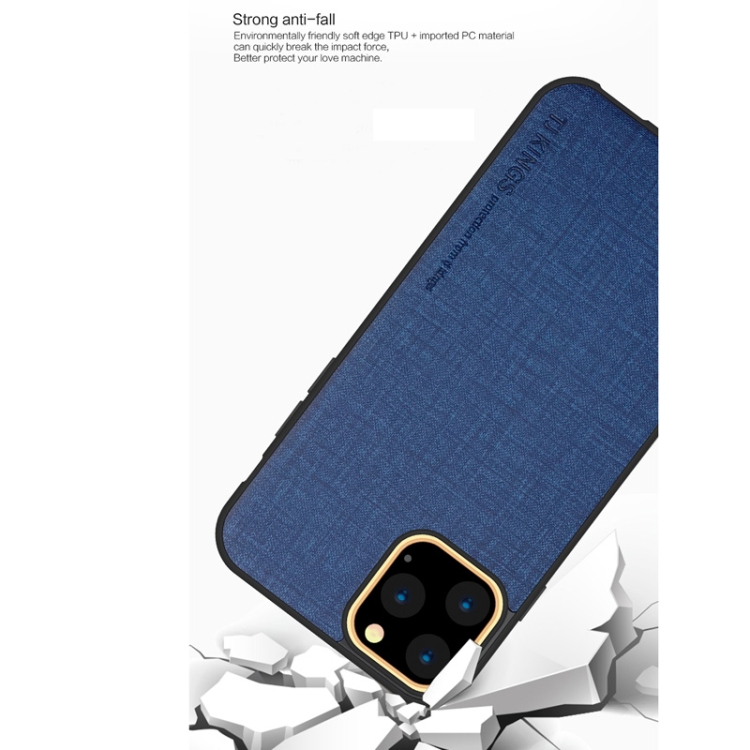 For iPhone 11 Pro Max TJ KINGS Fanshi Series Shockproof TPU + Canvas Pattern Case(Red) For iPhone 11 Pro Max TJ KINGS Fanshi Series Shockproof TPU + Canvas Pattern Case(Red)
