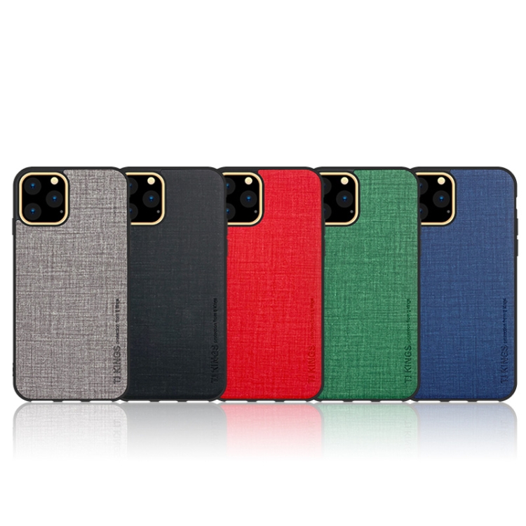For iPhone 11 Pro Max TJ KINGS Fanshi Series Shockproof TPU + Canvas Pattern Case(Red) For iPhone 11 Pro Max TJ KINGS Fanshi Series Shockproof TPU + Canvas Pattern Case(Red)