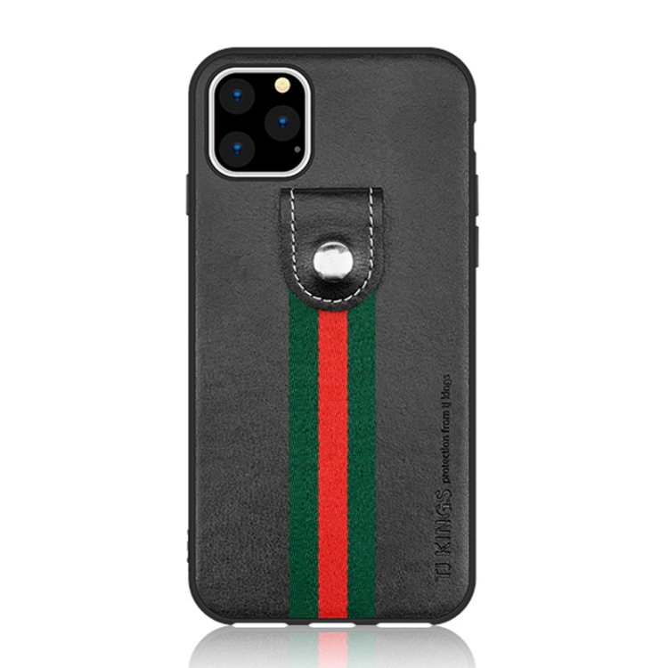 For iPhone 11 Pro Max TJ KINGS Pinjue Series Shockproof PC + TPU + PU Stitching Stripe + Button Case(Black) For iPhone 11 Pro Max TJ KINGS Pinjue Series Shockproof PC + TPU + PU Stitching Stripe + Button Case(Black)