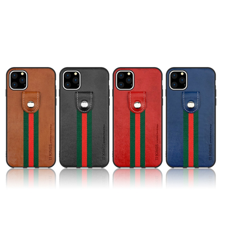 For iPhone 11 Pro Max TJ KINGS Pinjue Series Shockproof PC + TPU + PU Stitching Stripe + Button Case(Black) For iPhone 11 Pro Max TJ KINGS Pinjue Series Shockproof PC + TPU + PU Stitching Stripe + Button Case(Black)